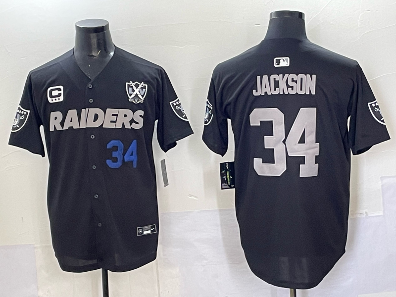 Men Oakland Raiders #2 jackson Black 2025 Nike NFL jersey 002